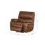 Fauteuil inclinable standard en cuir grainé de 41 po de large Flagg-541991446