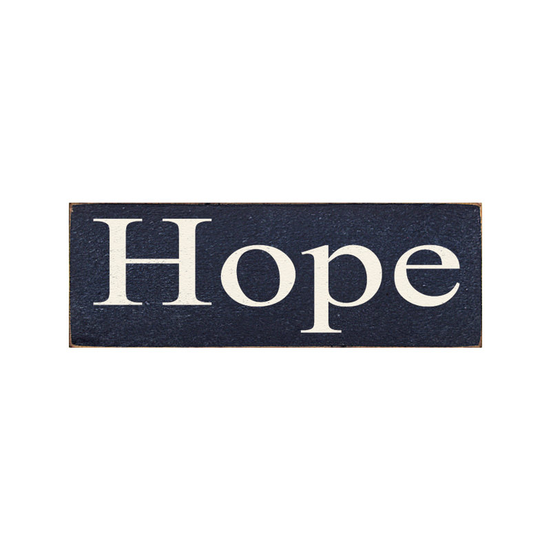 " 'Hope' Textual Art Plaque "