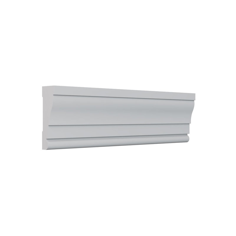 Moulure de structure coloniale en bois franc massif mesurant de l 5 1/4 po x P 96 po x l 377 po wm376