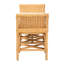Banc moderne de style bohème moderne, bordures surélevées, une tablette ouverte, coussin rembourré en tissu rembourré en mousse amovible, ornements tissés, brun et blanc, largeur 48 po, profondeur 17,5 po, hauteur 26 po, style 23 lb