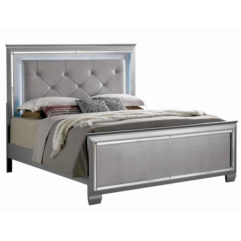Ailey Vegan Leather Platform Bed, Queen