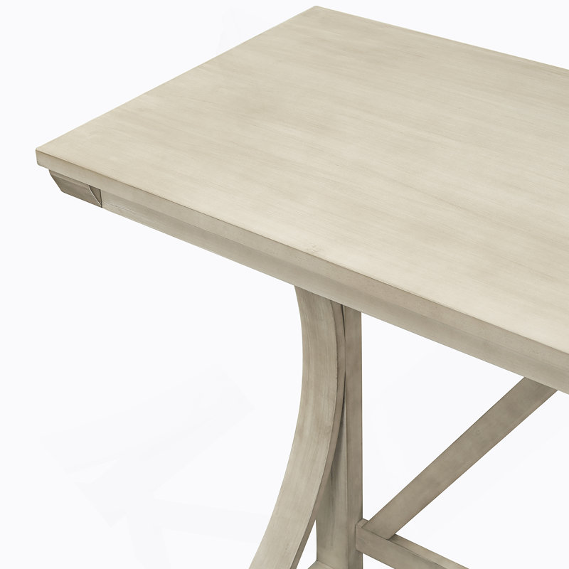 Ensemble de table de salle à manger à hauteur de comptoir 3 pièces Farmhouse avec port USB et tabourets rembourrés, idéal pour les petits espaces et la vie moderne