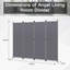 224cm W x 165cm H 4 - Panel Metal Folding Room Divider-1895823384