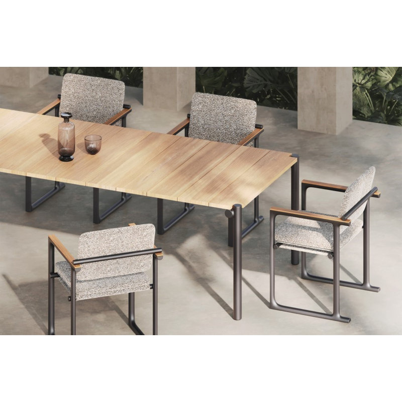 Outdoor Dining Armchair, Gray