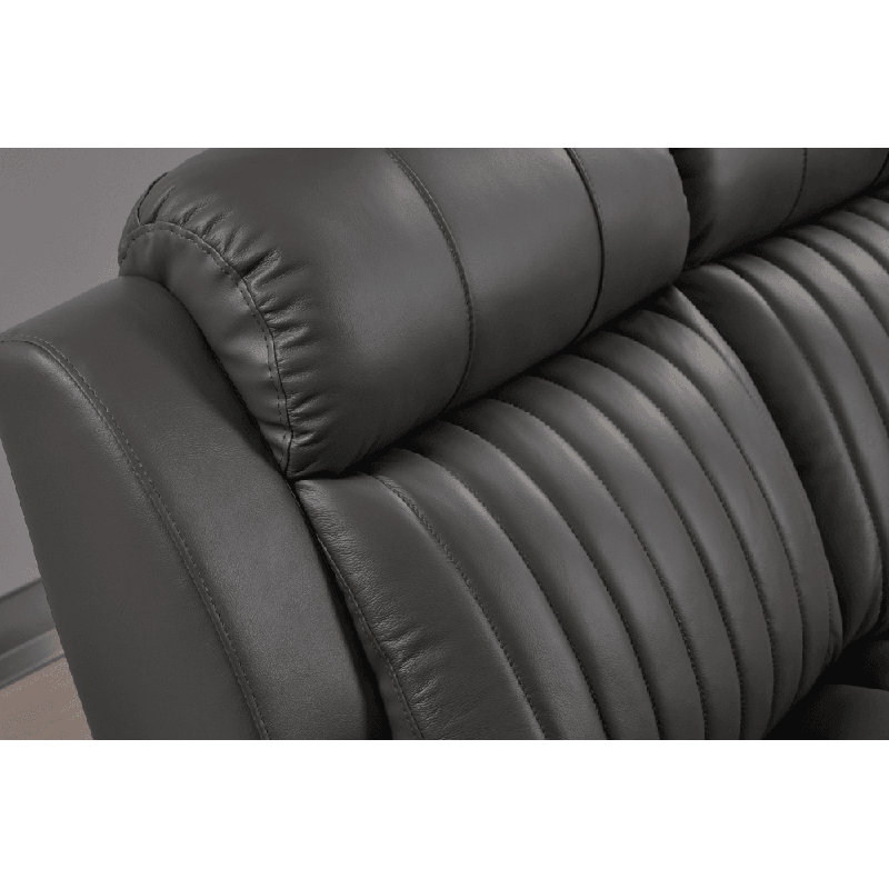 Cenaida Genuine Leather Electric Power Recliner Armchair, Grey