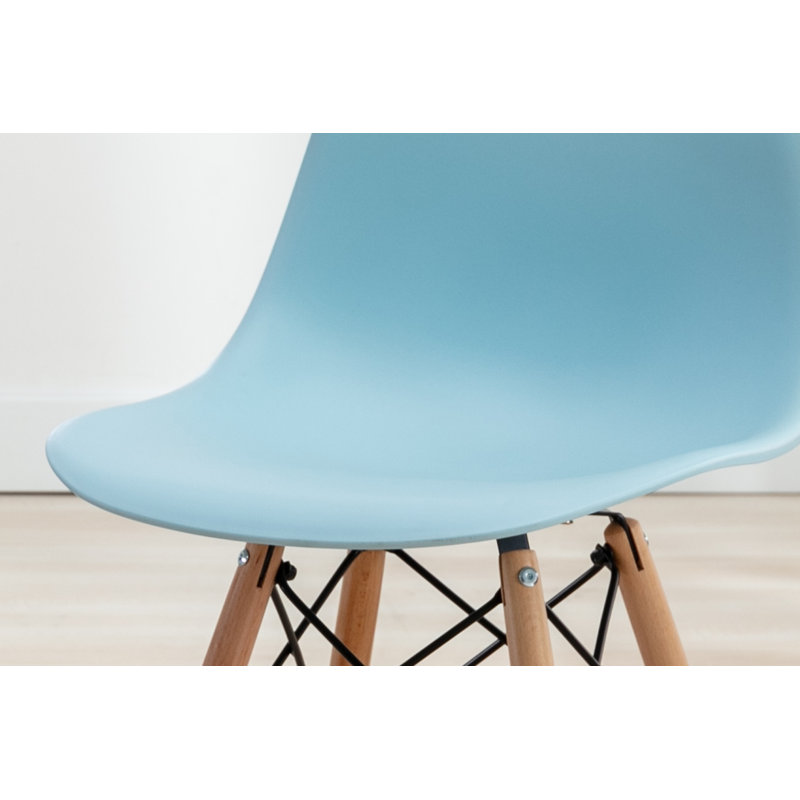 Solid Back Side Chair, Blue