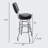 Retro Home Double Ring Upholstered Swivel Bar Stool with Back-10955877