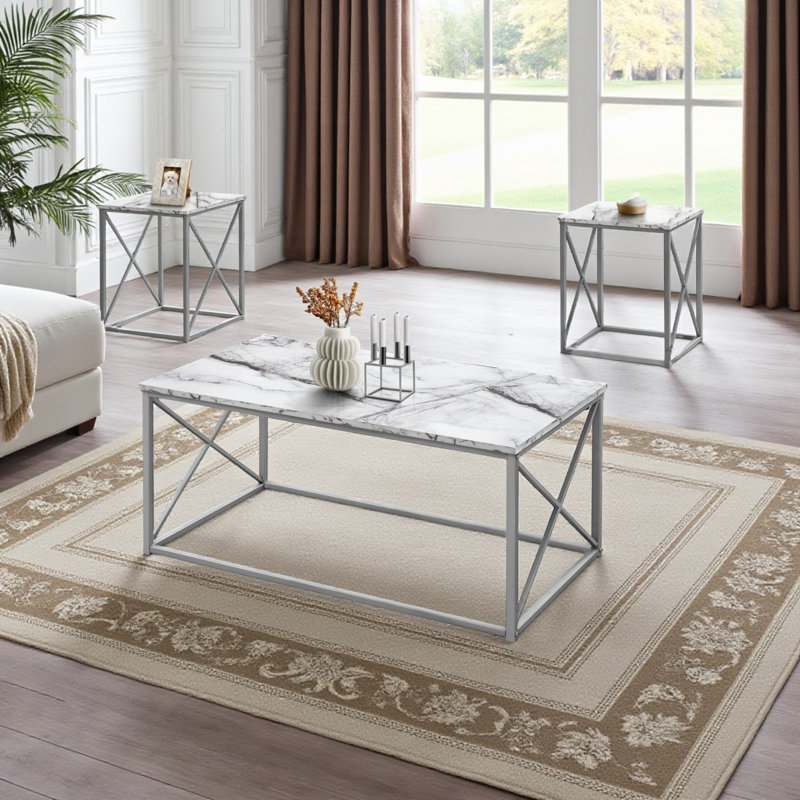 Violetta 3pcs Coffee, Accent, End Table