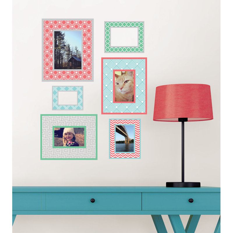 Multicolor Geometric Peel and Stick Kids Wall Art Kit