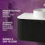 Meuble-lavabo flottant 36 po avec lavabo en céramique 36 po | Armoire de rangement murale moderne et tiroir à fermeture en douceur | Modernisation de style spa-610258105-610258086