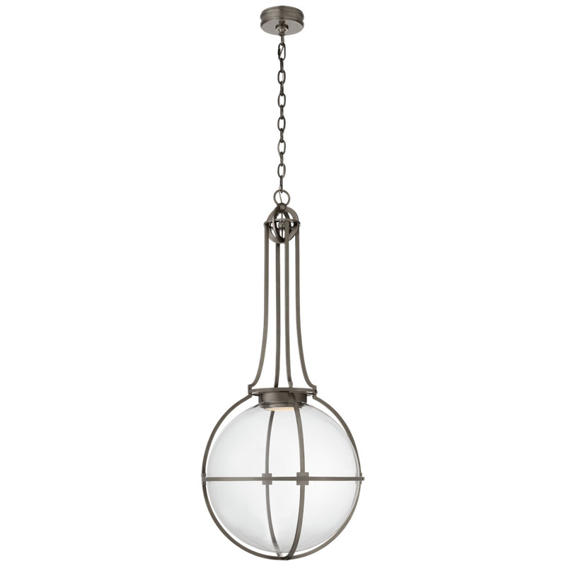 Gracie Large Captured Globe Pendant by Chapman & Myers , Bronze, 48.25" H x 19.25" W x 19.25" D