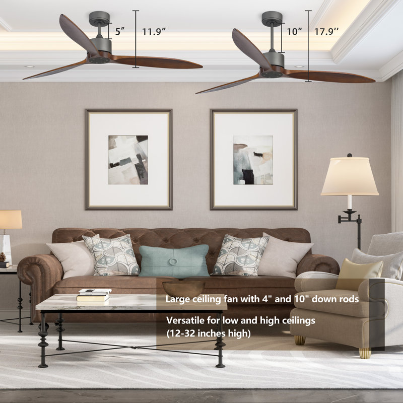 65" 3-Blade Propeller Ceiling Fan with DC Motor