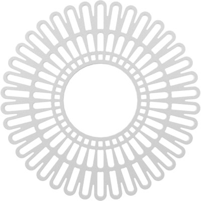 Médaillon de plafond architectural en PVC de qualité architecturale 26 po x P 9 5/8 po x P 3/4 po