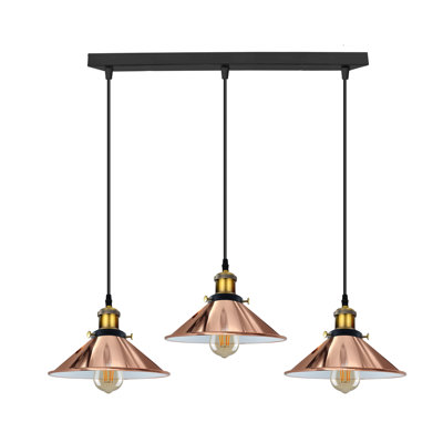 Latshaw 3-Light Kitchen Island Cone Pendant