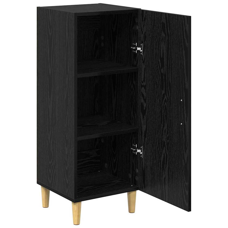 Sideboard Engineered Wood Side Cabinet Home Organiser, Black Oak