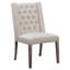 Chaise d'appoint rembourrée Lily et beige et brun foncé (ensemble de 2)