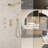 22.36*10.63" Thermostatic Shower System, Wall Mounted 4 Function Luxury Rainfall & Waterfall Shower Head with Handheld Spray and 3 Body Jets with Rough-in Valve-69217978
