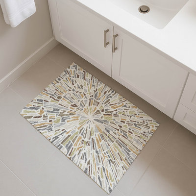 Tapis moderne Villers AMF2514 de qualité supérieure, lavable à la machine