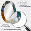 Confort de savoir abstrait bleu et or - miroir mural ovale moderne-1556074670