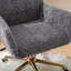 Chaise de bureau, chaise de bureau en poils de lapin artificiels avec base en métal, chaise de bureau pivotante réglable, chaise de coiffeuse-133094938-133094942-133094945
