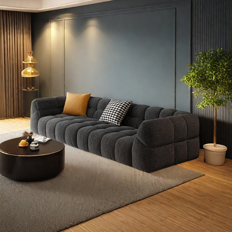 Canapé simple et discret, H 26,77 po x l 122,04 po x P 37,4 po, 4