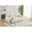 Pet - Velours en mousse à mémoire de forme 2 places en beige, adapté pour le salon et plus, sans assemblage, combinaison polyvalente, coussins de siège