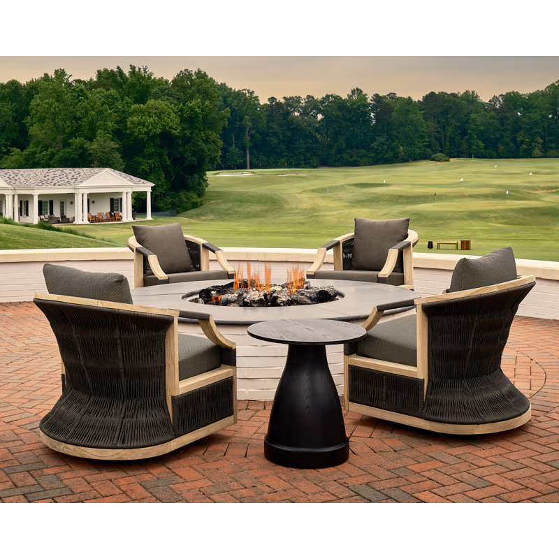 Bellevue Outdoor Teak Swivel Lounge Chair