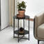Ensemble de tables de bout en verre avec rangement