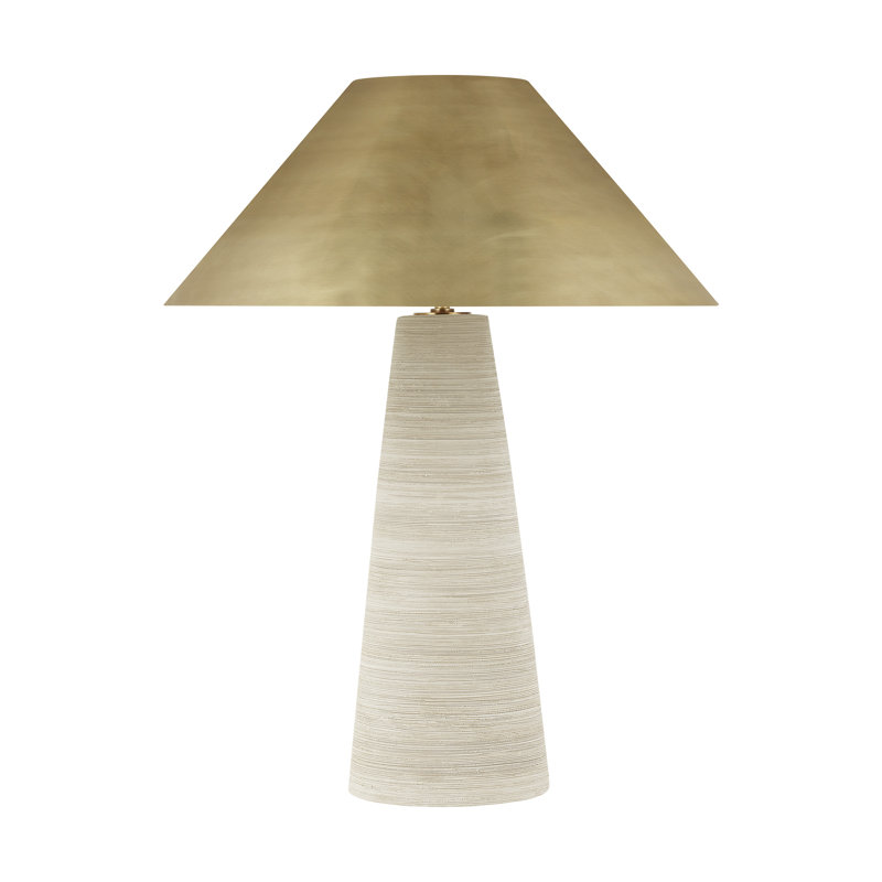 Visual Comfort Modern Table Lamp, 28.5" H x 22" W x 22" D, Latte