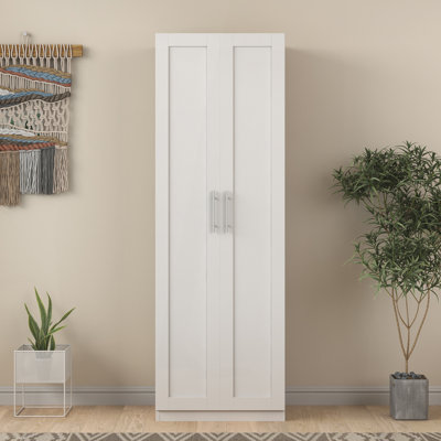 Armoire haute avec portes et tablettes