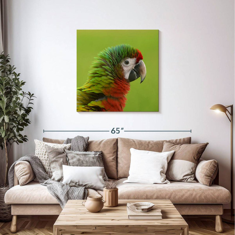 Brampt Macaw Bird Head, 36" H x 36" W