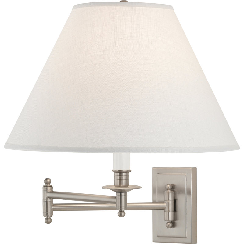 Kinetic 1 - Light Swing Arm, Brushed Chrome, Oyster Linen