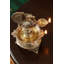 Lampe paon du sud de 14 pouces fabriquée à la main en laiton - Diya à sept mèches de style Hoysala, rituel majestueux et éclairage décoratif