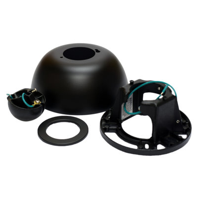 Ceiling Fan Sloped Ceiling Kit - Black - Wet Rated