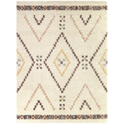 Arthar Geometric Shag Area Rug