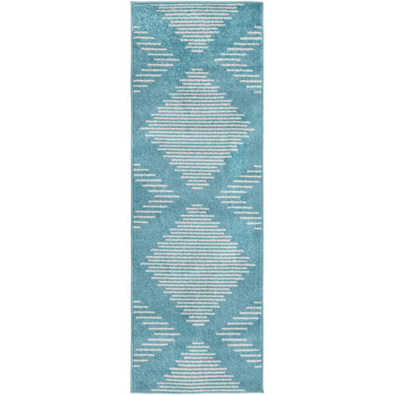 Geometric Indoor Rug, Runner 2' x 6'