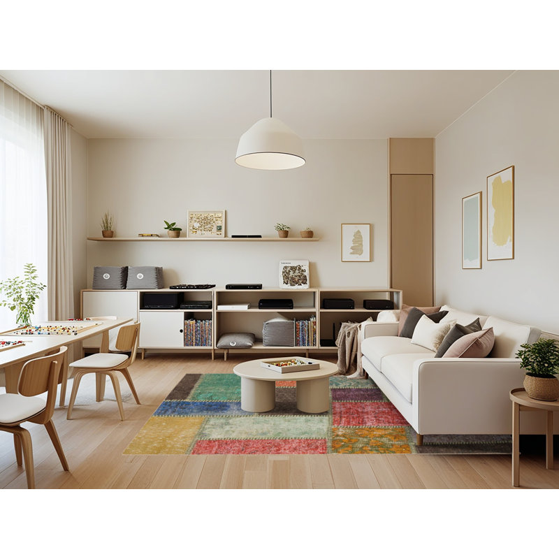 Abstract Indoor Rug, Rectangle 7' x 9'