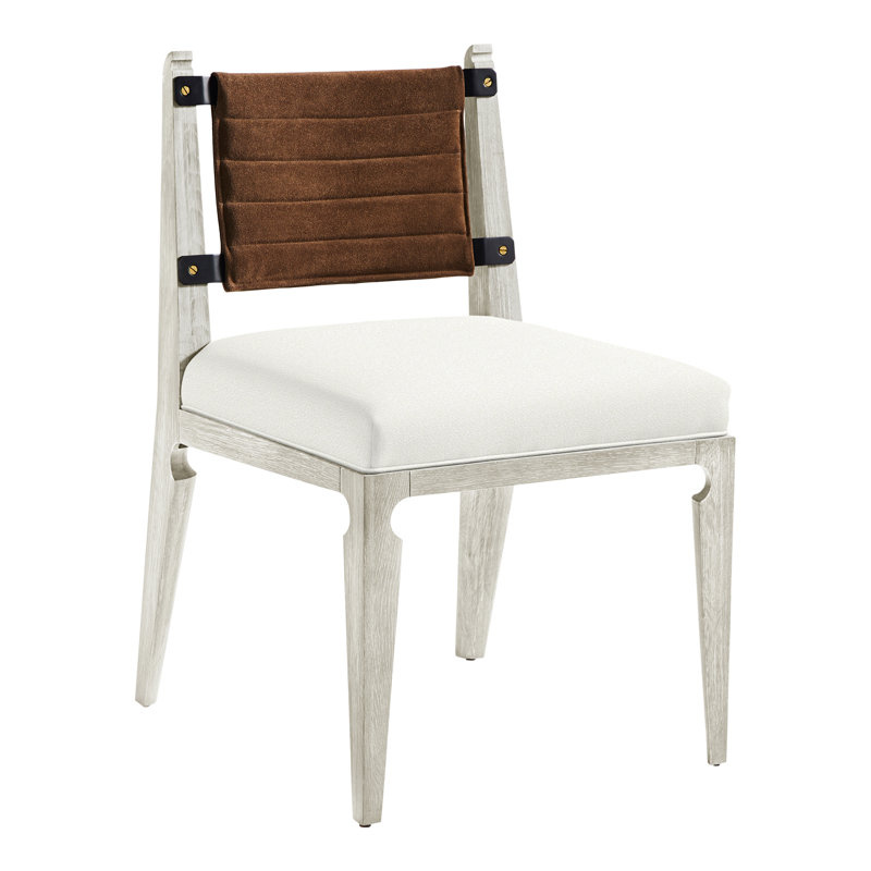 Thom Filicia Home Gifford Side Chair, Wrenn, Kempsey Sheepskin