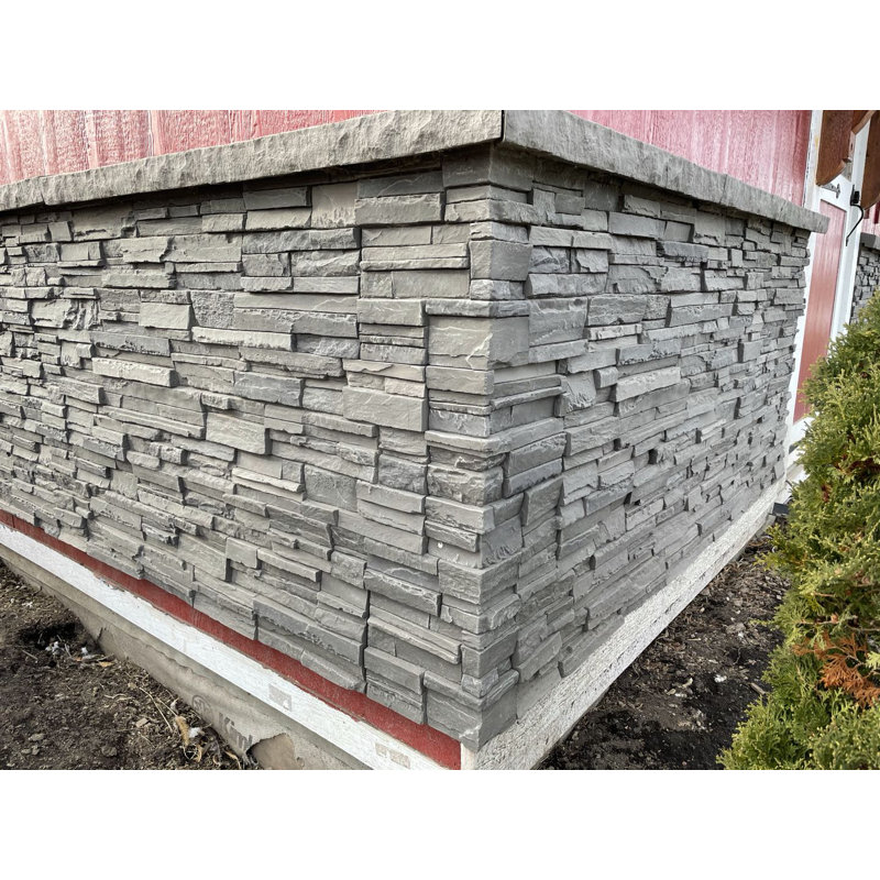 13" x 10.83" Stone Wall Panelling, Volcano Ash