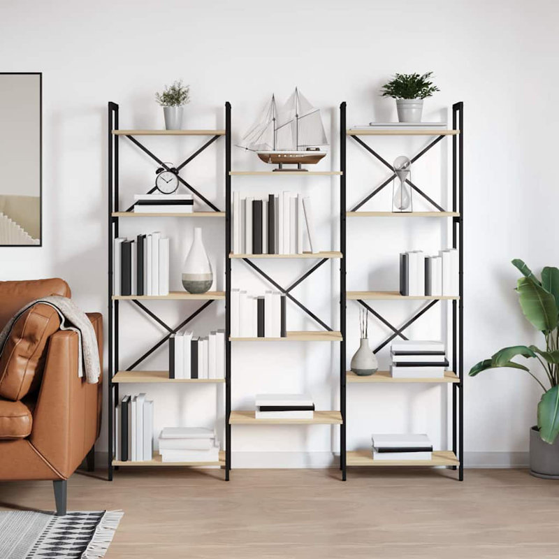 167cm H x 156cm W Steel Bookcase, Beige