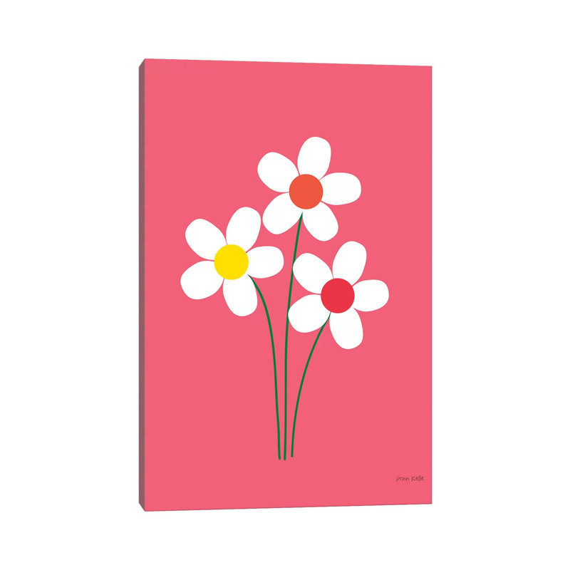 Daisies I by Ann Kelle - Wrapped Canvas Gallery-Wrapped Canvas Giclée, 66.04 cm H x 45.72 cm W x 1.91 cm D