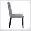 Ensemble de salle à manger 5 pièces avec table à finition noire et 4 chaises en velours gris, alliant élégance décontractée et durabilité moderne pour toute salle à manger.
