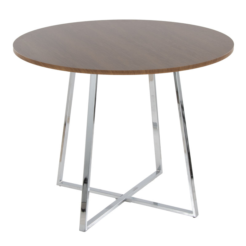 Table de salle à manger Cosmo Canary, Walnut, Chrome