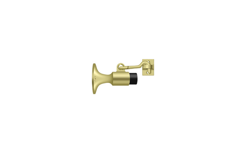 Door Stop, Polished Brass