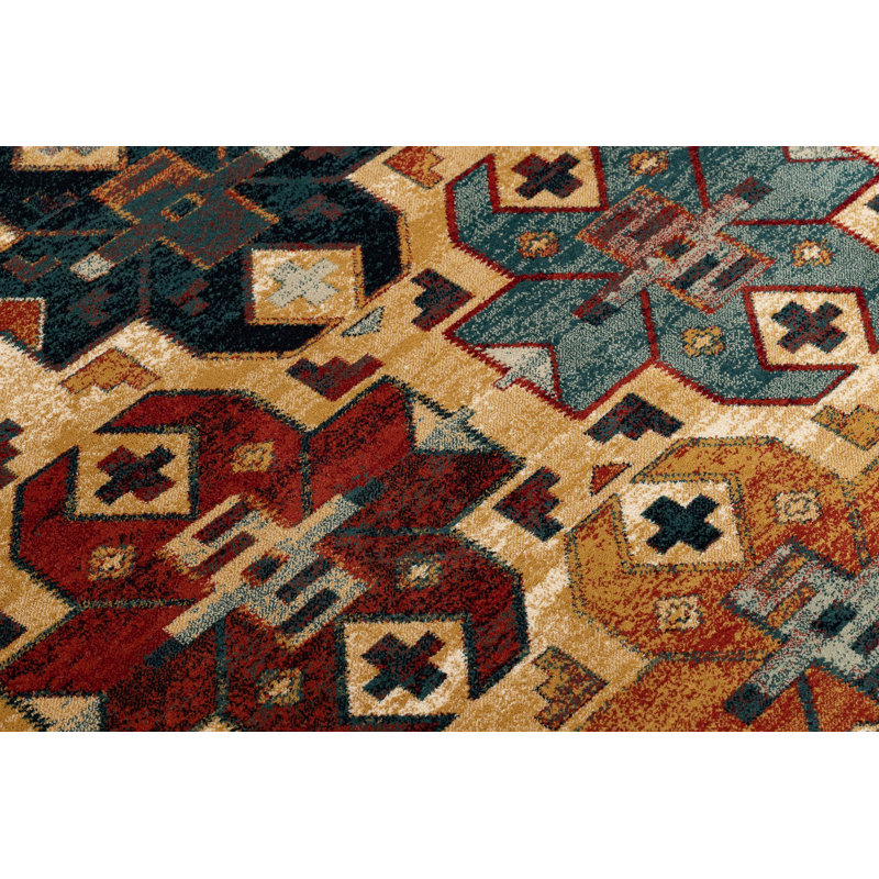 Cordelia Rectangle Oriental Wool Area Rug, Rectangle 135 x 200cm