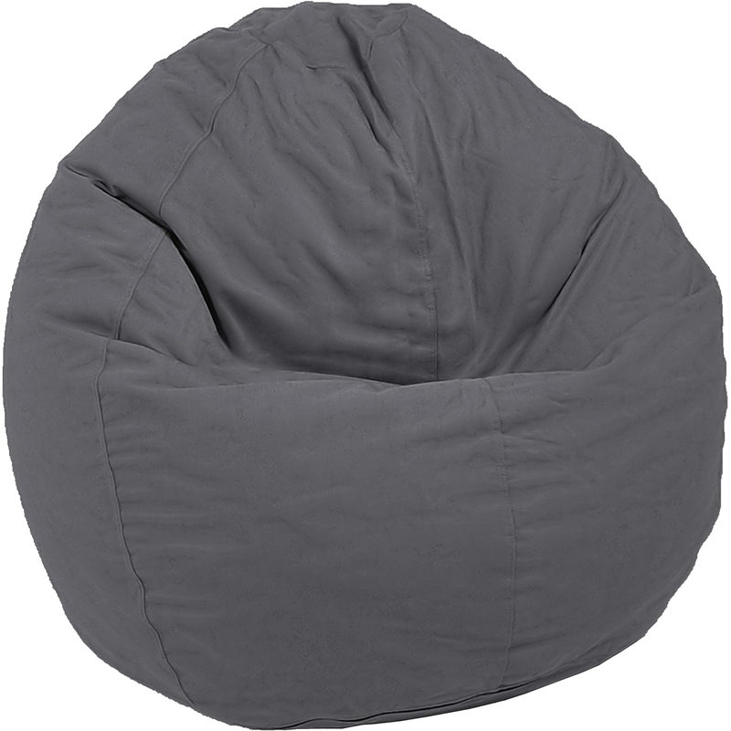 Comfy Cotton Bean Bag Chair | Filled w/Polystyrene Beads & CertiPUR Foam | Perfect for Adults, Teens & Kids