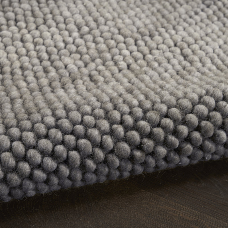 DKNY Pure Knots 2' x 3' Grey Modern Indoor Rug, Gray, Rectangle 2' x 3' 