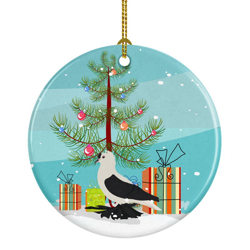 Ornement en céramique saxon fée en céramique de pigeon de noël