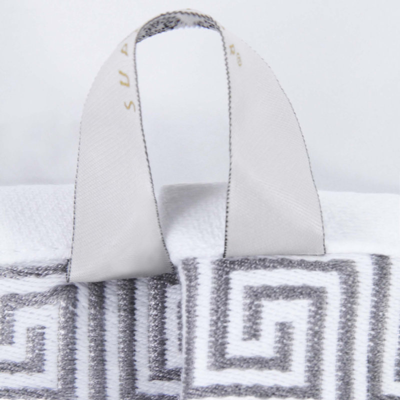 Athens White and Chrome Cotton 8-Piece Towel Set