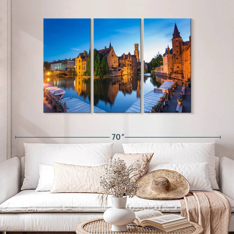 Bruges Old Town, 32" H x 50" W